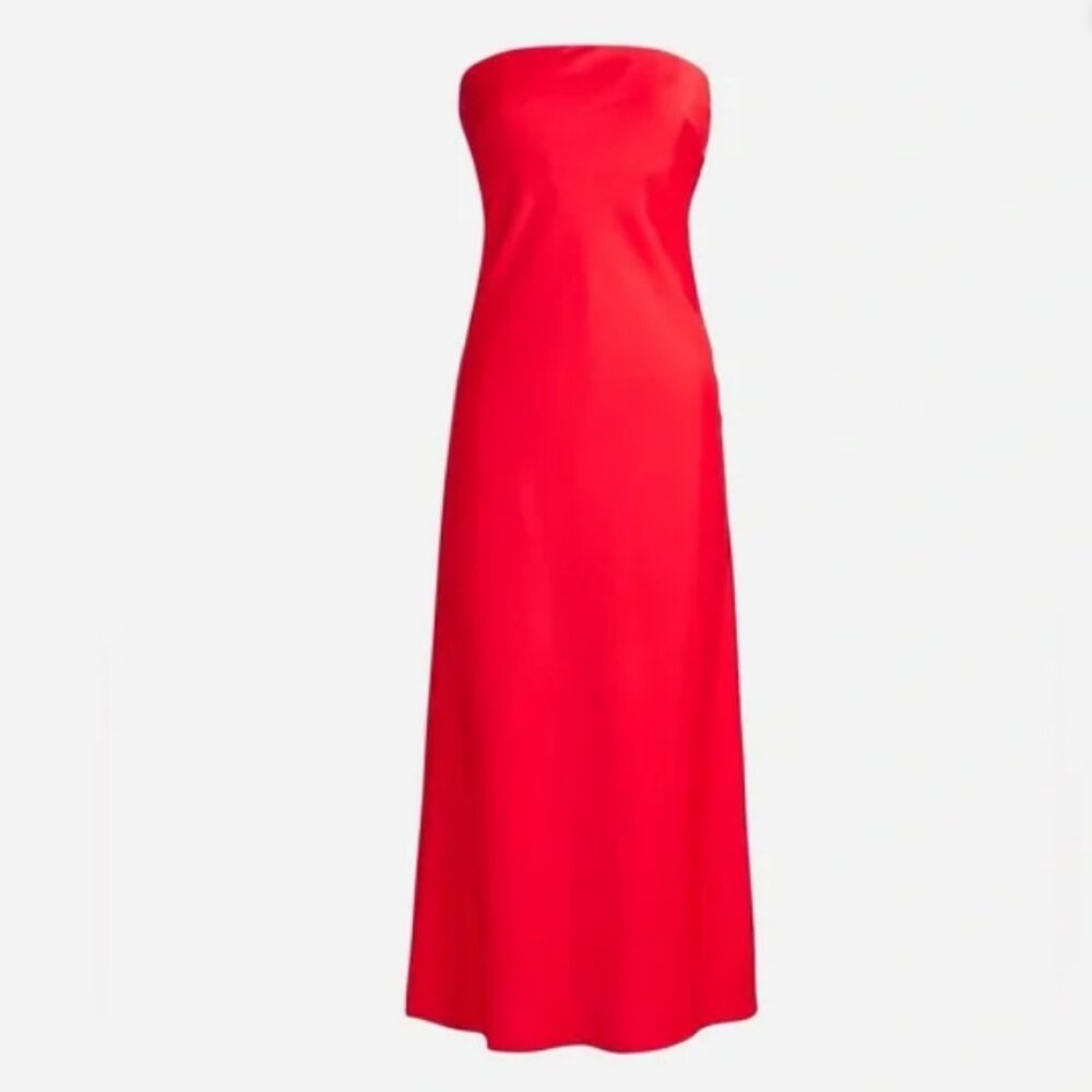J.Crew Collection Gwyneth Strapless Red Dress| 14| NWOT